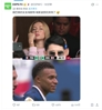 ESPN：姆巴佩女友埃斯特&middot;埃斯波西托到场了 😅
